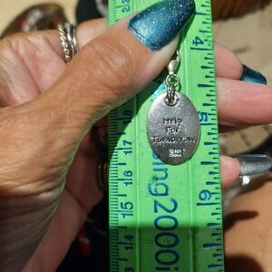 Genuine Solid Sterling Silver Pendant Chunky Charm "RECYCLE HELP FOR TOMORROW "